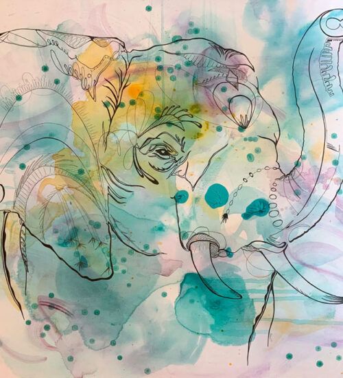 Artwork "gentle giant" Kunst Krafttier