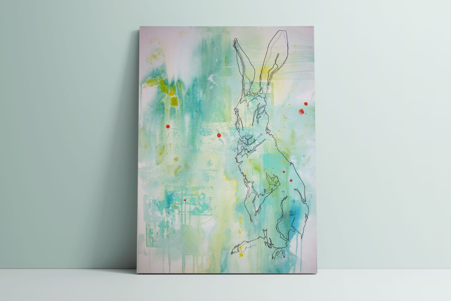 Krafttier Hase Interior view Kunst Krafttiere Hase
