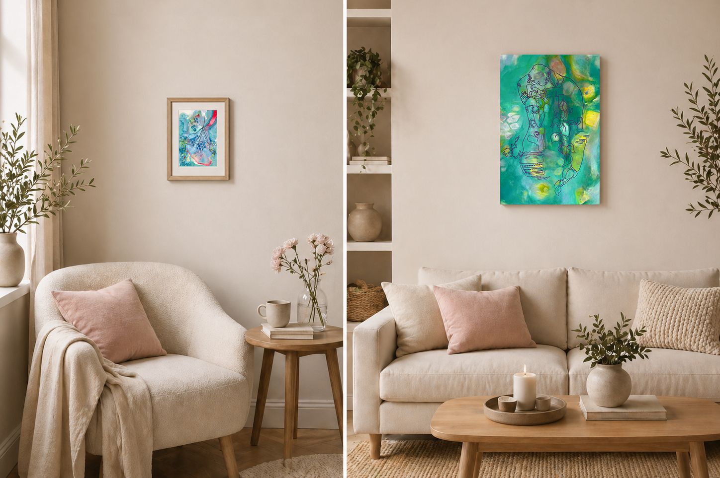 Original Kunst von Simona Ledl im Vergleich