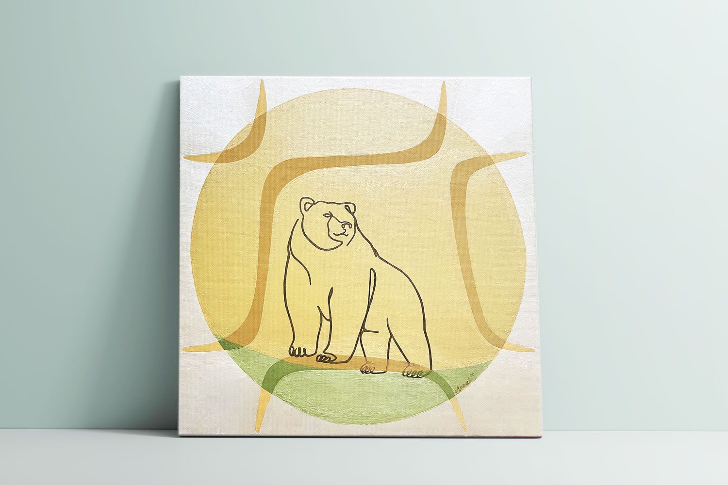Frequenz Kunst 396 Hz Krafttier Bär von siMONA Ledl
