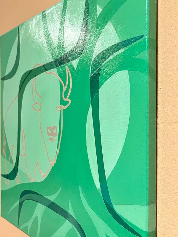 Frequenz Kunst 396 Hz Krafttier Büffel von siMONA Ledl