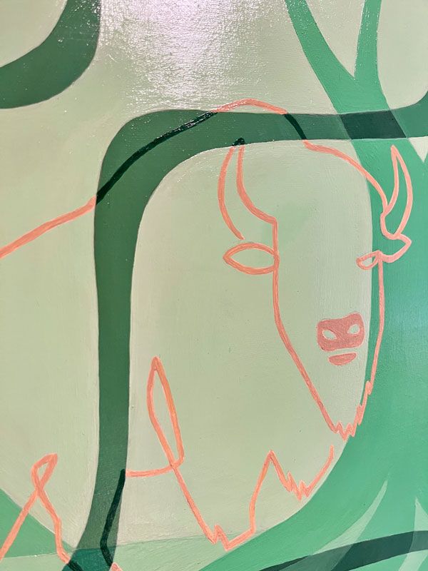 Frequenz Kunst 396 Hz Krafttier Büffel von siMONA Ledl