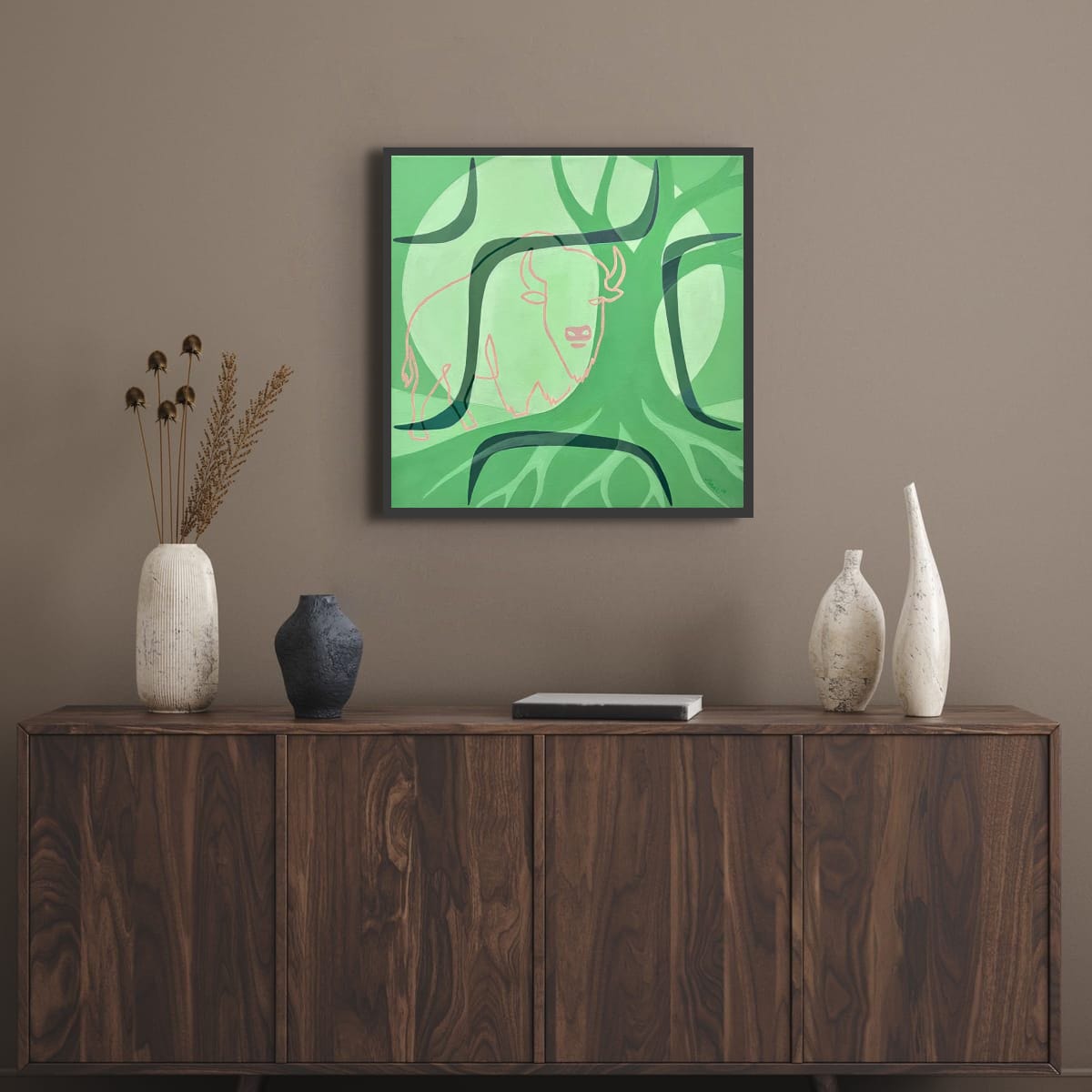 Frequenz Kunst 396 Hz Krafttier Büffel von siMONA Ledl