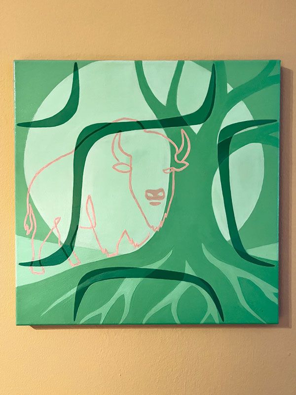 Frequenz Kunst 396 Hz Krafttier Büffel von siMONA Ledl