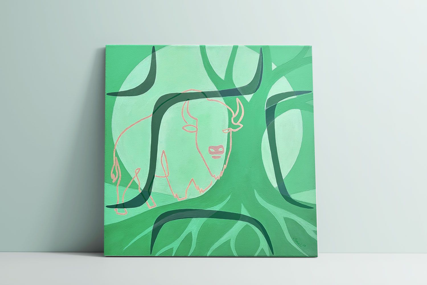 Frequenz Kunst 396 Hz Krafttier Büffel von siMONA Ledl