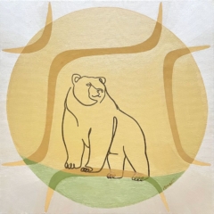 Frequenz Kunst 396 Hz Krafttier Bär von siMONA Ledl